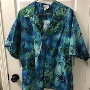 Vintage Hawaiian Button Down with Palm Trees